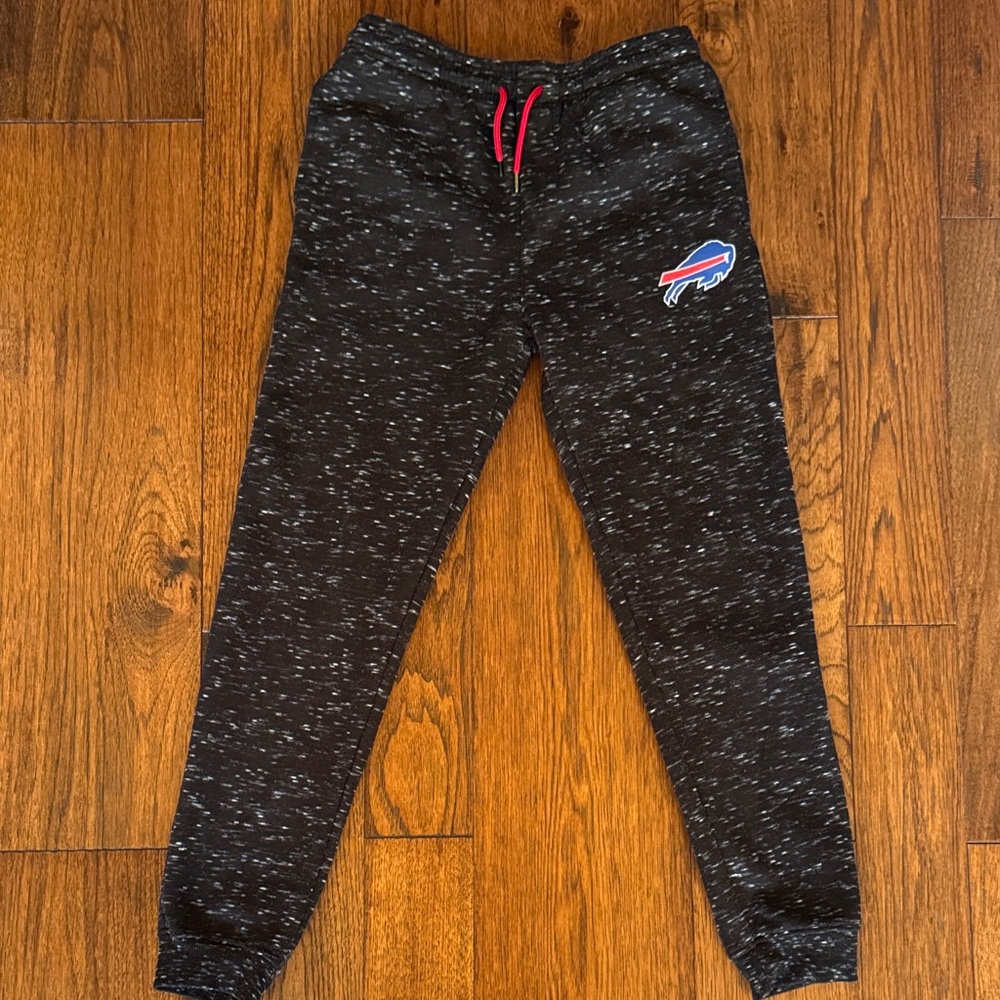 NFL Team Apparel - Buffalo Bills - Kids Black and White Joggers 18 | 20